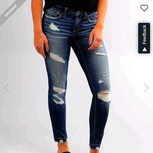 Buckle midrise skinny ankle jeans fit 53 30x27